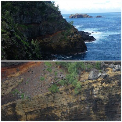 Palagonite resultat éruption explosive hydromagmatique(comme_a_Cap_Jaune)